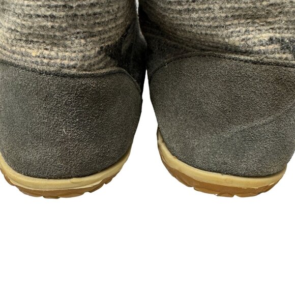 Minnetonka Torrey Lace Up Bootie Womens 8 M Leather Wool Blend Faux Fur Lining - Picture 14 of 16